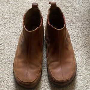 OluKai Men's Brown Leather Ankle Boots